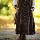 Robe Armande – Velours milleraies Léo choco - Quintessence