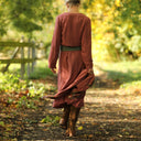 Robe Armande – viscose/lin rose boisé - Quintessence