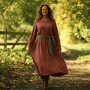 Robe Armande – viscose/lin rose boisé - Quintessence