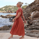 Robe Athéna - lin terracotta - Quintessence