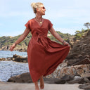 Robe Athéna - lin terracotta - Quintessence