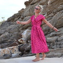 Robe Athéna - popeline de coton Milos fuchsia - Quintessence