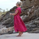 Robe Athéna - popeline de coton Milos fuchsia - Quintessence