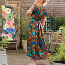 Robe Athéna - viscose picturale flamboyant - Quintessence