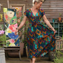 Robe Athéna - viscose picturale flamboyant - Quintessence