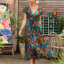 Robe Athéna - viscose picturale flamboyant - Quintessence