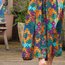 Robe Athéna - viscose picturale flamboyant - Quintessence