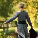 Robe Aurélia - Double gaze de coton bleu chiné - Quintessence