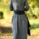 Robe Aurélia - Double gaze de coton bleu chiné - Quintessence