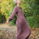 Robe Aurélia - Double gaze de coton parme - Quintessence