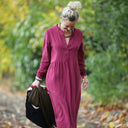 Robe Aurélia - Sergé de viscose Cerise noire - Quintessence
