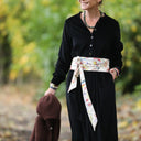 Robe Aurélia - velours côtelé noir - Quintessence