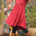 Robe Bella - sergé de viscose grenat - Quintessence