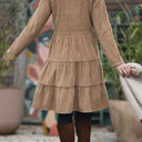 Robe Bella - velours côtelé sable - Quintessence