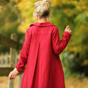 Robe Carole – Double gaze de coton plumetis grenat - Quintessence