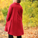 Robe Carole – Double gaze de coton plumetis grenat - Quintessence