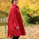 Robe Carole – Double gaze de coton plumetis grenat - Quintessence