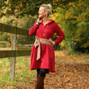 Robe Carole – Double gaze de coton plumetis grenat - Quintessence