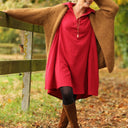 Robe Carole – Double gaze de coton plumetis grenat - Quintessence