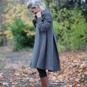 Robe Carole – flanelle de coton à carreaux grisés - Quintessence