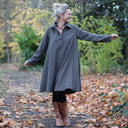 Robe Carole – flanelle de coton à carreaux grisés - Quintessence