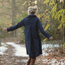 Robe Carole – flanelle de coton tartan bleu - Quintessence