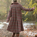 Robe Carole – flanelle de coton tartan érable rouge - Quintessence