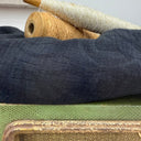 Robe Carole - Jacquard de coton lin noir - Quintessence