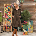 Robe Carole - velours côtelé chocolat - Quintessence