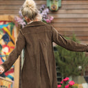 Robe Carole - velours côtelé chocolat - Quintessence