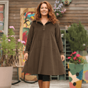 Robe Carole - velours côtelé chocolat - Quintessence