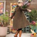 Robe Carole - velours côtelé chocolat - Quintessence