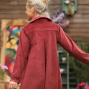 Robe Carole - velours côtelé Grenat - Quintessence