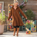 Robe Carole – Velours milleraies Écureuil - Quintessence