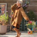 Robe Carole – Velours milleraies Écureuil - Quintessence