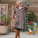 Robe Carole – Velours milleraies fleuri champêtre - Quintessence