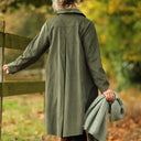 Robe Carole – Velours milleraies Kaki - Quintessence