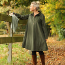 Robe Carole – Velours milleraies Kaki - Quintessence