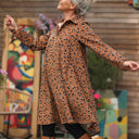 Robe Carole – Velours milleraies léopard - Quintessence