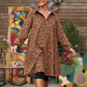 Robe Carole – Velours milleraies léopard - Quintessence