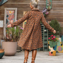 Robe Carole – Velours milleraies léopard - Quintessence