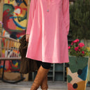 Robe Carole – Velours milleraies Rose Pétale - Quintessence