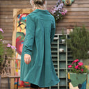 Robe Carole – Velours milleraies Vert lagune - Quintessence