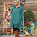 Robe Carole – Velours milleraies Vert lagune - Quintessence