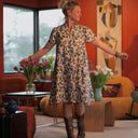 Robe Céleste - coton "Vol Printanier" - Quintessence