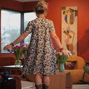 Robe Céleste - coton "Vol Printanier" - Quintessence