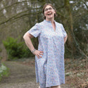 Robe Céleste cotonPrintemps bleu | Quintessence