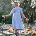 Robe Céleste - coton"Printemps bleu" - Quintessence