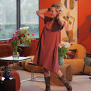 Robe Céleste - double gaze terracotta rosé - Quintessence