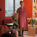 Robe Céleste - double gaze terracotta rosé - Quintessence
